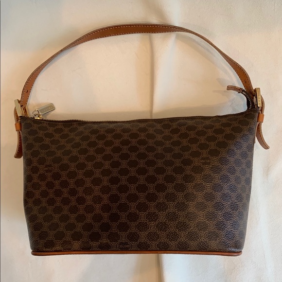 Celine Handbags - Celine hobo handbag, cotton coated canvas leather.